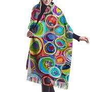 DJNGN Cells Discover Every Treasure in The World Cashmere Scarf for Women Men Lightweight Oversized Fashion Soft Winter Scarves Fringe Shawl Wrap