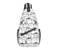 DJNGN Cute Penguin Crossbody Chest Bag, bandolera, mochila de senderismo al aire libre de fin de semana, adecuada para hombres y mujeres