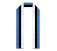DJNGN Estola, bufanda, chal o faja con la bandera de Estonia para estudiantes de estudios internacionales en el extranjero, promoción de 2026, regalo unisex para graduados, 182 cm de largo.
