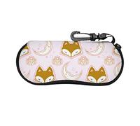 DJNGN Fox Sweet Dream con cremallera Estuche para gafas de sol suave de neopreno portátil ultraligero informal con mosquetón