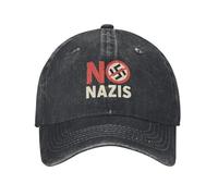 DJNGN Gorra antifascista contra el fascismo, Gorras de Golf Estilo Retro para papá, Gorras de béisbol - Negra