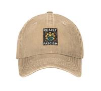 DJNGN Gorra antifascista para Resistir el fascismo, Gorras de Golf antifascistas, Gorras de béisbol Retro para papá - Natural
