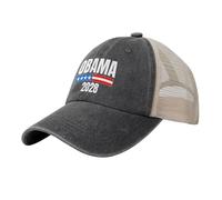 DJNGN Gorra de béisbol Ajustable Estilo Retro para Hombre, con la campaña Obama para Presidente (2028), Color Negro.