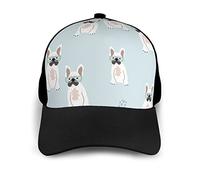 DJNGN Gorra de béisbol con diseño de Bulldog francés Infantil, Tela de Sarga de poliéster, Gorra Ajustable para Exteriores, para Hombres, Mujeres, Adolescentes, Negro