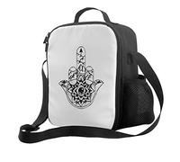 DJNGN Hamsa, dedo medio, aislamiento térmico portátil y bolsa de almuerzo para conservación en frío, Picnic, Camping