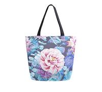 DJNGN Hermosa bolsa de lona rosa Bolsa de mano Bolsa de transporte Bolsa de hombro para compras Bolsa de viaje Bolsas de comestibles reutilizables