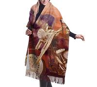 DJNGN Legend of Wolf Mountain Funny Motorcycle Cashmere Scarf for Women Men Lightweight Unisex Fashion Soft Winter Scarves Fringe Shawl Wrap