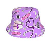 DJNGN Love Print Purple Bucket Hats para Hombres Mujeres Beach Travel Bucket Hat Summer Outdoor Packable Fisherman Sun Hat
