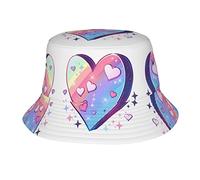 DJNGN Love Sombrero de Pescador con ala Plegable Unisex para Actividades al Aire Libre, Color Negro