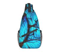 DJNGN Many Blue Butterfly Crossbody Chest Bag, bandolera, mochila de senderismo al aire libre de fin de semana, adecuada para hombres y mujeres