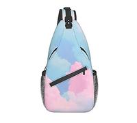 DJNGN Nubes coloridas en el cielo Crossbody Chest Bag, Bandolera, Mochila de senderismo al aire libre de fin de semana, adecuada para hombres y mujeres