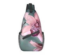 DJNGN Orchid Flower Butterfly Soft Fresh Spring Crossbody Chest Bag, Bandolera, Mochila de senderismo al aire libre de fin de semana, adecuada para hombres y mujeres