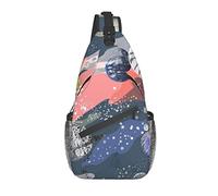 DJNGN Planet Crossbody Chest Bag, Bandolera, Mochila de senderismo al aire libre de fin de semana, adecuada para hombres y mujeres