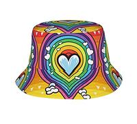 DJNGN Rainbow Love Sombrero de Pescador con ala Plegable Unisex para Actividades al Aire Libre