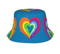 DJNGN Rainbow Love Sombrero de Pescador con ala Plegable Unisex para Actividades al Aire Libre