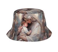 DJNGN Tender Maternal Love Sombrero de Pescador con ala Plegable Unisex para Actividades al Aire Libre, Color Negro