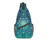 DJNGN Tree Of Life Space Icon Crossbody Chest Bag, Bandolera, Mochila de senderismo al aire libre de fin de semana, adecuada para hombres y mujeres
