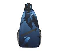 DJNGN Whale Family Crossbody Chest Bag, Bandolera, Mochila de senderismo al aire libre de fin de semana, adecuada para hombres y mujeres
