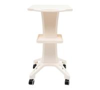 DJOAIUYF Carro de peluquería con ruedas, carrito de belleza, mesa auxiliar, de ABS, portátil, capacidad de carga de 88,18 libras, carrito de servicio (45 x 37 x 72 cm), Blanco, moderno