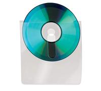 Djois, 10236 - Fundas Adhesivas para CD/DVD con Muesca, Archivo, 10 uds | Fundas Adhesivas CD/DVD, 10 Unidades, para Manuales, Expedientes Técnicos y Archivos