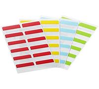 Djois, 10520 - Pack de 48 Pestañas Adhesivas Reposicionables 12 x 25 Mm - Índices y Marcapáginas PET para Clasificar y Señalizar Documentos - Surtido - Oficina, archivo y organización documental