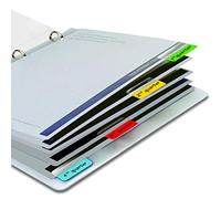 Djois, 10522 - Pack de 48 Pestañas Adhesivas Reposicionables 12 x 40 Mm - Índices y Marcapáginas PET para Clasificar y Señalizar Documentos - Surtido - Oficina, archivo y organización documental
