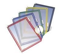 Djois, 113009 - Pack de 10 Fundas con Pivotes Metálicos A3 - PVC Antirreflejo, Marco de Acero, Compatibles con Soportes Tarifold para Consulta de Documentos - Surtidos