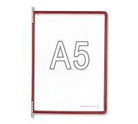 Djois, 115003 - Pivot Pockets Tarifold, A5, formato vertical, rojo, 10 unidades, sistema de visualización, accesorios prácticos, fabricado en Francia, ideal para presentaciones, calidad superior