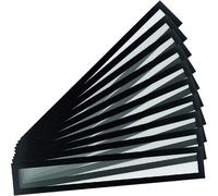 Djois, 195227 - Cabezal magnético Magneto Pro, A3/A2, negro, 10 unidades, marco de pantalla, superficie antirreflectante, 4 tiras magnéticas, gestión TQM, 5S, KAIZEN, LEAN, perfecto para oficinas y