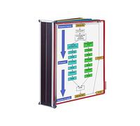 Djois, 214030 - Soporte de Pared Metálico Vacío para 10 Fundas con Pivotes A4 - Expositor Mural Magnético Tarifold Robusto, Inclinable y Extensible para Consulta de Documentos