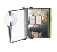 TARIFOLD Es TAA414109 - Expositor de pared A4 para catálogos con 10 fundas PVC, colores surtidos