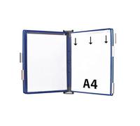 Djois, 414151 - Sistema de presentación de pared de metal A4-5 bolsillos giratorios de PVC antirreflectante - Soporte robusto Tarifold Pantalla Profesional Industria, Almacenes, Tiendas, Oficinas