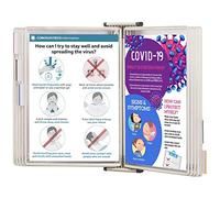 Djois made by Tarifold 414502 -Expositor de pared A4 para catálogos Sterifold con 10 fundas A4 PVC Antibacterial (Destruye el 99,9% de gérmenes y bacterias)- marcos color blanco