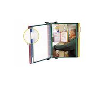 Djois 415101 - Sistema de exhibición metálico de pared Tarifold, A5, 10 fundas, azul, 1 unidad, protege y organiza documentos, acceso inmediato, ampliable, fabricado en Francia