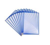 Djois, 924011 - Pack de 10 Fundas con Pivotes Easy Load PRO A4 - Inserción Rápida por la Esquina, PP Antirreflejo, Compatibles con Soportes Tarifold - Azul