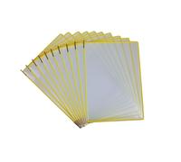 Djois, 924014 - Pack de 10 Fundas con Pivotes Easy Load PRO A4 - Inserción Rápida por la Esquina, PP Antirreflejo, Compatibles con Soportes Tarifold - Amarillo