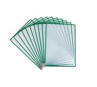 Djois, 924015 - Pack de 10 Fundas con Pivotes Easy Load PRO A4 - Inserción Rápida por la Esquina, PP Antirreflejo, Compatibles con Soportes Tarifold - Verde
