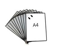 Djois, 924017 - Bolsas Pivot Tarifold Pro, A4, PP, color negro, 10 unidades, materiales resistentes, fabricación europea, 98% reciclables