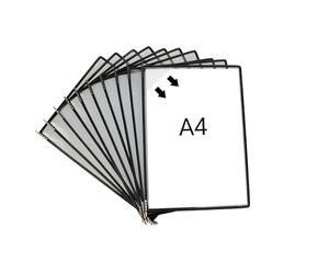 Djois, 924017 - Bolsas Pivot Tarifold Pro, A4, PP, color negro, 10 unidades, materiales resistentes, fabricación europea, 98% reciclables