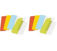 Djois by 3L - Pack 24 Índices marca páginas de doble cara, Permanentes, 12 x 40 mm 24 pcs. Colores surtidos azul, rojo, amarillo, verde 10532 (Paquete de 2)