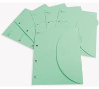 Djois by Smartfolder 110302- Lote 6 Carpetas portafolios A4 con 3 solapa y perforaciones para archivo- Sistema Patentado, cierre con velcro- Subcarpetas Resistentes y Ecológicas, Color Verde, 6u