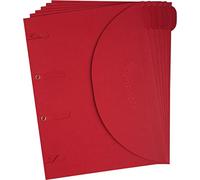 Djois by Smartfolder 130302- Lote 6 Carpetas portafolios A4 con 3 solapa y perforaciones para archivo- Sistema Patentado, cierre con velcro- Subcarpetas Resistentes y Ecológicas, Color Rojo, 6u