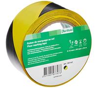 Cinta adhesiva tarifold seguridad para marcaje y señalizacion de suelo 33 mt x 50 mm color negro/amarillo