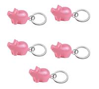 Djois - Llavero - BABY CERDO rosa - Anillos cromados planos - 5 llaveros - Plástico reciclado acrílico - Rosa - Fabricado en los Países Bajos, rosa, Talla única