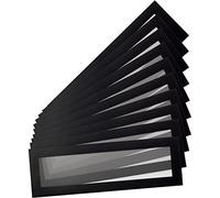 Djois made by Tarifold 195207 - Pack 10 Marcos Magnéticos Porta-títulos A5/A4 - para etiquetas (55 alto x 210 mm largo)- Magneto PRO para Pizarras Magnéticas, color Negro