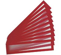 Djois made by Tarifold 195213 - Pack 10 Marcos Magnéticos Porta-títulos A4/A3 - (55 alto x 297 mm) Magneto PRO para Pizarras Magnéticas, color Rojo