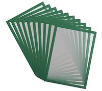 Djois made by Tarifold 195235 -Magneto PRO 10 Marco Informativo Magnético A4- para Documentos, Avisos, Cartel, Intercambio e Inserción Rápida - Dorso imantado superficies metálicas, Verde, 10 u.