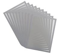 Djois made by Tarifold 195239 -Magneto PRO 10 Marco Magnético A4- para Documentos, Avisos, Cartel, Intercambio e Inserción Rápida - Dorso imantado superficies metálicas, Gris Plateado, 10 u.