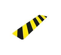 Djois made by Tarifold 197614- Tira de Señalización Seguridad Adhesiva Suelo, Uso Interior/Exterior en Suelos Rugosos y Escaleras, Antideslizante 610 x 150mm- Amarillo/Negro, 1 u.