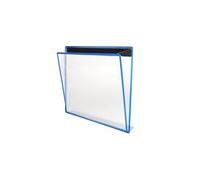 Djois made by Tarifold 340081- Pack de 5 fundas magnéticas A4 - Portadocumentos, portafolletos, herramientas tamaño A4 extensible, parte trasera magnética, marco azul